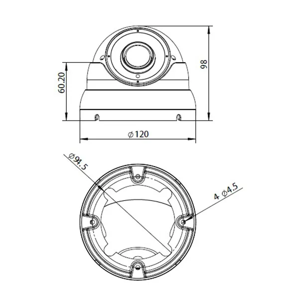 Objectif de mise au point automatique à zoom motorisé AHD TVI CVI CVBS 4 en 1 CCTV Video HD Camera – Image 2