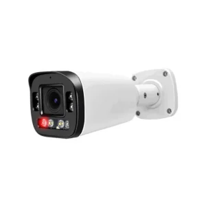 Caméra d'alarme de sécurité IP Bullet CCTV 8MP pour l'extérieur, avec Audio bidirectionnel, lampe de poche rouge et bleue