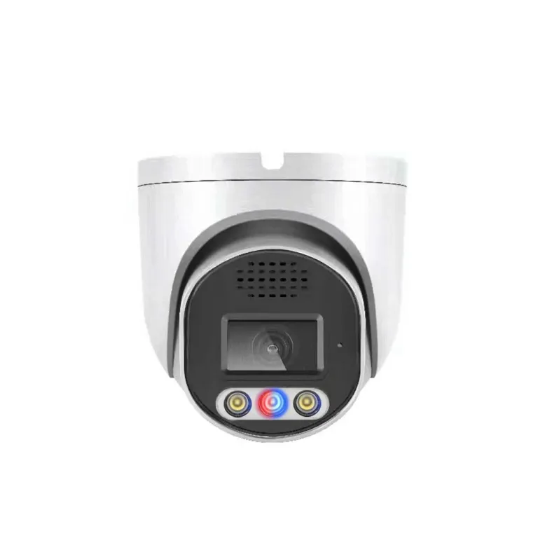 Caméra IP bidirectionnelle Audio 8MP, lampe de poche rouge et bleue, tourelle d'alarme ColorVu POE – Image 2