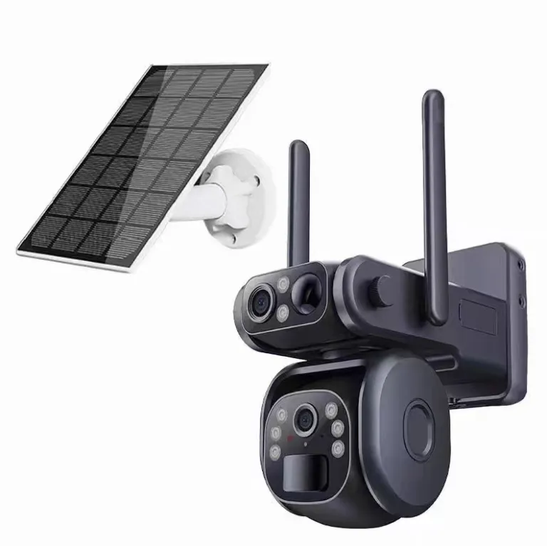 Caméra dôme PTZ à double objectif, haute qualité, sans fil, à énergie solaire, Vision nocturne, 4G, pour l'extérieur – Image 2