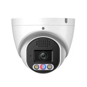 Caméra réseau à tourelle IR à dissuasion active 8MP avec flash rouge et bleu