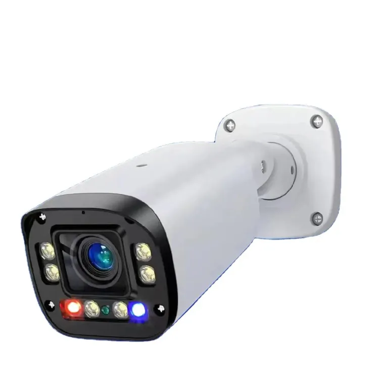 Caméra d'alarme de sécurité IP Bullet CCTV 8MP pour l'extérieur, avec Audio bidirectionnel, lampe de poche rouge et bleue – Image 2
