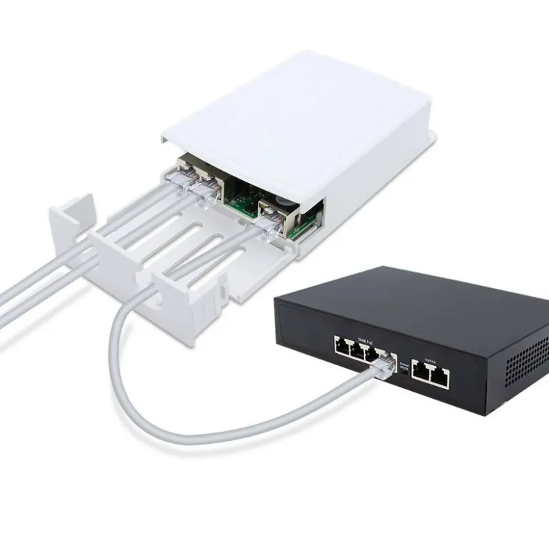 Extension POE gigabit étanche extérieure 1 entrée 2 sorties – Image 5