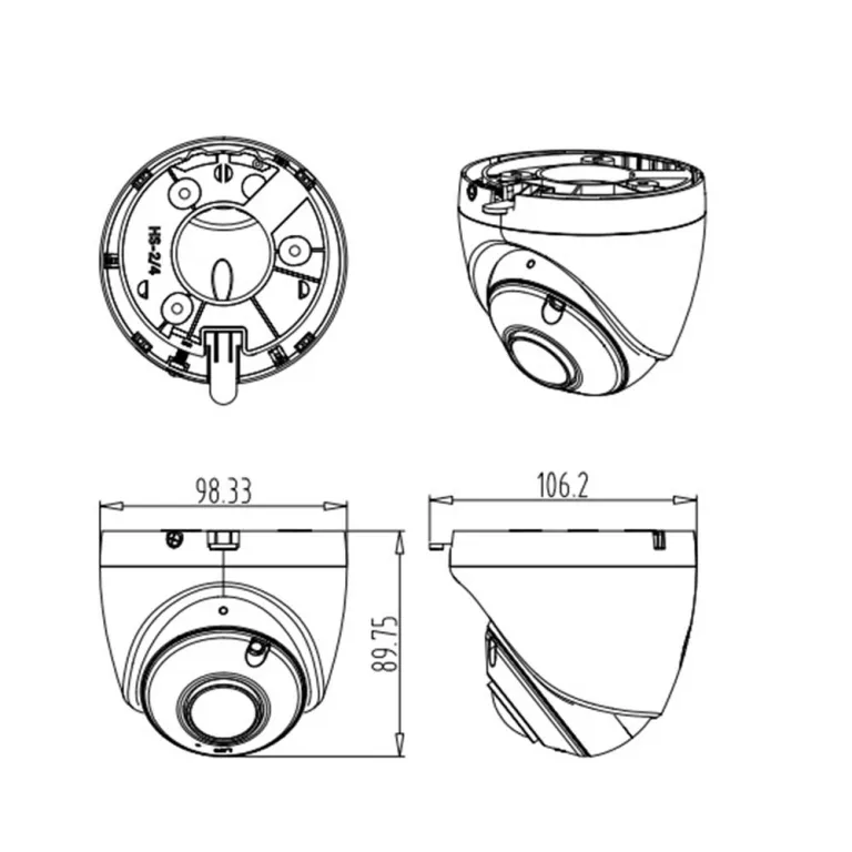 Caméra IP de sécurité à objectif panoramique 180° de style tourelle – Image 5